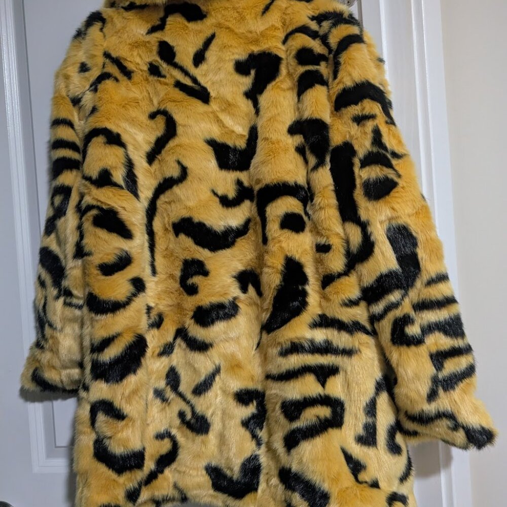 NEW Lazy Oaf Yellow Leopard Coat Mustard, Small (S) Small S $245 - Picture 3 of 6